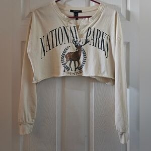 Forever 21 Long Sleeve Crop Top